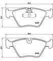 Kit de plaquettes de frein frein a disque BREMBO P 06 022 BMW 5er