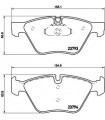 Kit de plaquettes de frein frein a disque BREMBO P 06 057 BMW 5er 5er Touring X1