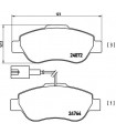 Kit de plaquettes de frein frein a disque BREMBO P 23 107 FIAT FORD Panda Van Panda 500 KA 500 C