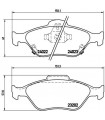 Kit de plaquettes de frein frein a disque BREMBO P 83 085 TOYOTA Yaris Charade