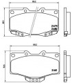 Kit de plaquettes de frein frein a disque BREMBO P 83 009 TOYOTA Land Cruiser 90 Land Cruiser Land Cruiser Hardtop 4 