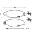 Kit de plaquettes de frein frein a disque BREMBO P 56 038 RENAULT Kangoo