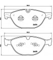 Kit de plaquettes de frein frein a disque BREMBO P 36 025 JAGUAR F-Type Coupe XF Sportbrake XJ XF F-Type Cabriolet 