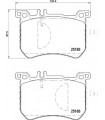 Kit de plaquettes de frein frein a disque BREMBO P 50 111 MERCEDES-BENZ S-Klasse SL