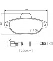 Kit de plaquettes de frein frein a disque BREMBO P 24 147 FIAT FORD 500 KA 500 C