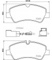 Kit de plaquettes de frein frein a disque BREMBO P 24 187 FORD Transit Bus Transit Kasten