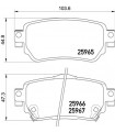 Kit de plaquettes de frein frein a disque BREMBO P 56 098 NISSAN RENAULT Qashqai II X-Trail Kadjar Koleos II Leaf