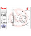 Disque de frein BREMBO 09.C402.13 BMW Z4 Roadster