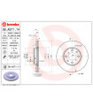 Disque de frein BREMBO 09.A271.11 SUZUKI OPEL Splash Agila B Swift III