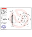 Disque de frein BREMBO 09.A296.11 FIAT SUZUKI Sedici SX4 SX4 Stufenheck