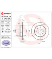 Disque de frein BREMBO 09.9728.11 OPEL SUZUKI SUBARU Agila A Wagon R Justy III Ignis II Wagon R Schragheck