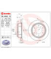 Disque de frein BREMBO 09.A450.11 MITSUBISHI Pajero IV Pajero Klasseic Pajero III