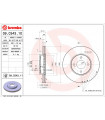 Disque de frein BREMBO 09.C543.11 NISSAN Note Micra IV