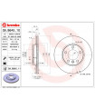 Disque de frein BREMBO 09.B645.11 MINI Mini Paceman Mini Countryman