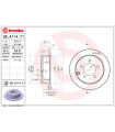 Disque de frein BREMBO 08.A114.71 MITSUBISHI Lancer VIII Sportback Lancer VIII