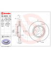 Disque de frein BREMBO 09.B043.11 TOYOTA Verso Avensis Stufenheck Avensis Station Wagon Auris Auris Touring Sports