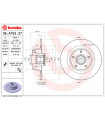 Disque de frein BREMBO 08.A753.37 RENAULT Megane III Coupe