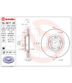 Disque de frein BREMBO 09.9817.21 TOYOTA Corolla Verso