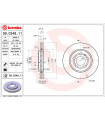 Disque de frein BREMBO 09.C548.11 VW Polo