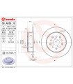 Disque de frein BREMBO 08.A038.11 TOYOTA LEXUS IS I GS SC IS Sportcross