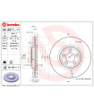 Disque de frein BREMBO 09.B311.11 JAGUAR DAIMLER XF XJ XK Coupe XK Cabriolet XF Sportbrake