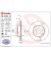 Disque de frein BREMBO 09.A736.11 MERCEDES-BENZ C-Klasse T-Model C-Klasse Coupe C-Klasse