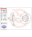 Disque de frein BREMBO 08.5086.21 FIAT Punto Punto Evo Grande Punto