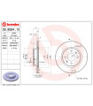 Disque de frein BREMBO 09.B594.10 HYUNDAI i20