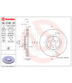 Disque de frein BREMBO 09.5180.24 FIAT Scudo Combinato Zeta Ulysse