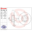 Disque de frein BREMBO 08.5768.10 VW Transporter IV Bus