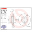 Disque de frein BREMBO 09.5566.10 VW Transporter IV Bus