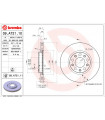 Disque de frein BREMBO 09.A721.11 JEEP FIAT ALFA ROMEO Renegade Gelandewagen Geschlossen 500X Giulietta