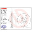 Disque de frein BREMBO 09.7398.11 PEUGEOT 406 Coupe