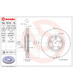 Disque de frein BREMBO 09.7910.11 JAGUAR S-Type