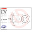 Disque de frein BREMBO 08.B602.10 HONDA Jazz III