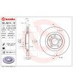 Disque de frein BREMBO 09.A814.11 AUDI A4 A4 Avant A4 Cabriolet