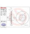 Disque de frein BREMBO 09.B266.11 INFINITI NISSAN Q70 Murano II Murano I M