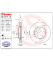 Disque de frein BREMBO 09.A717.11 LEXUS IS II IS C IS III