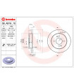 Disque de frein BREMBO 08.A916.10 KIA HYUNDAI Picanto i10