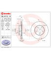 Disque de frein BREMBO 09.A713.11 TOYOTA Prius Liftback