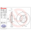 Disque de frein BREMBO 09.A601.11 HYUNDAI Santa Fe II