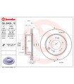 Disque de frein BREMBO 09.B409.10 KIA Sorento I