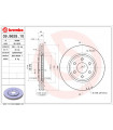 Disque de frein BREMBO 09.B628.10 NISSAN Pathfinder III