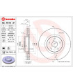 Disque de frein BREMBO 09.7812.21 SUBARU WRX Stufenheck Impreza Stufenheck Impreza Station Wagon Impreza Schragheck