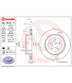 Disque de frein BREMBO 09.7813.11 SUBARU Impreza Stufenheck