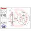 Disque de frein BREMBO 09.A417.11 TOYOTA RAV 4 IV Prius Plus Mirai RAV 4 III Auris Auris Touring Sports