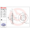 Disque de frein BREMBO 09.9998.10 HYUNDAI Getz