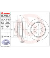 Disque de frein BREMBO 08.7106.11 MITSUBISHI Pajero Sport I Pajero II Pajero Klasseic Pajero II Canvas Top