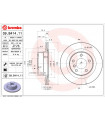 Disque de frein BREMBO 09.B414.11 BMW 1er Coupe 1er Cabriolet