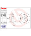 Disque de frein BREMBO 08.A273.21 TOYOTA Celica Prius Liftback